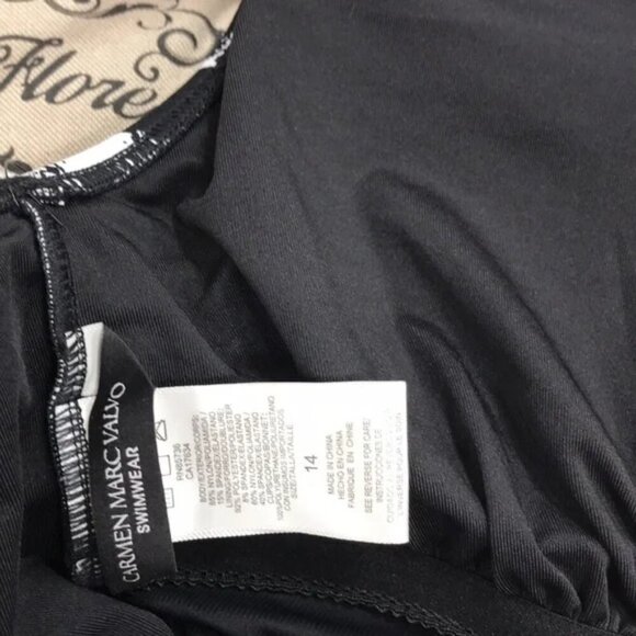 Carmen Marc Valvo Splash Printed O-Ring Swimsuit - Picture 6 of 10